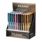 Ручка шариковая, масляная, Piano, синие чернила, цветной корпус, 50 шт