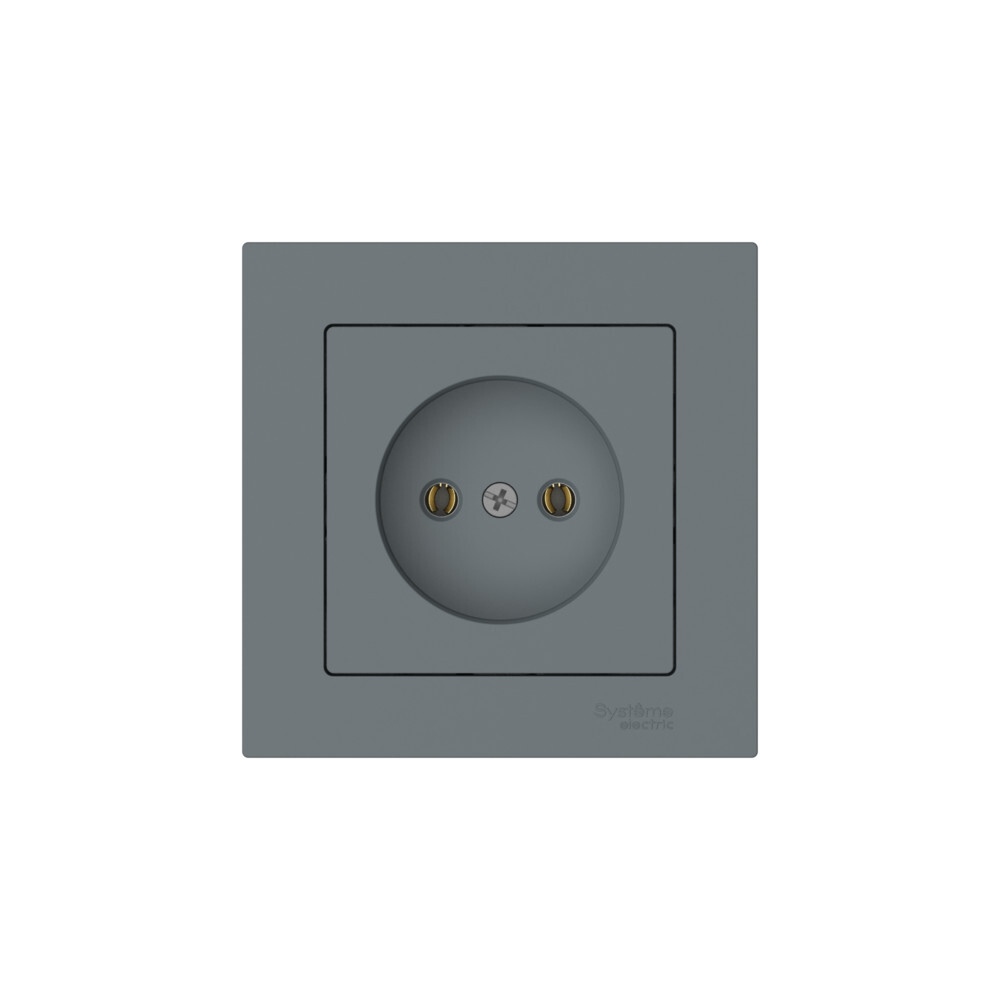 ATLASDESIGN РОЗЕТКА без заземления, 16А, в сборе, быстрозажим. клем., ГРИФЕЛЬ