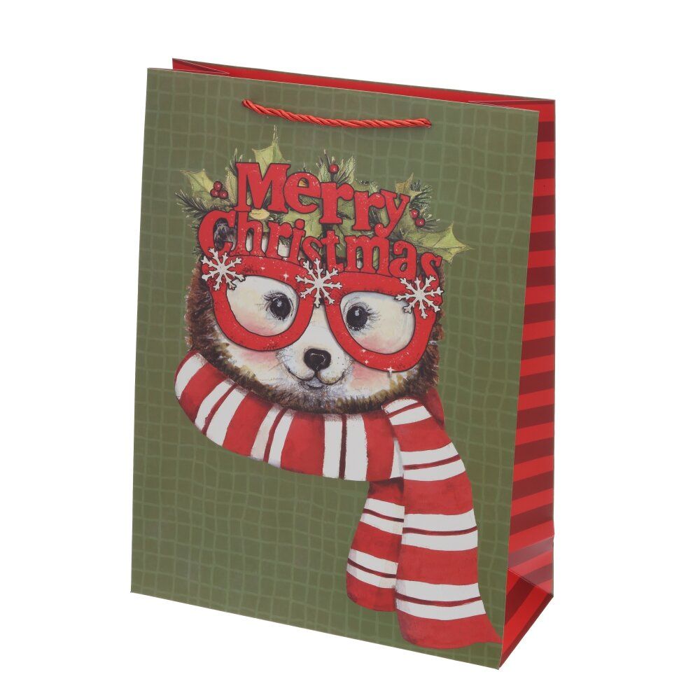 GAEM Пакет подарочный L (бумага 210г/м2, блок 12шт), L30 W12 H40 см, 4в.