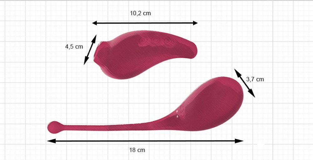 Двойной набор Inspiration: виброяйцо и клиторальный стимулятор (Цвет: бордовый)