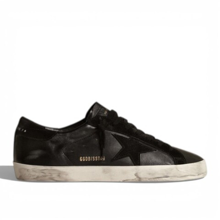 Женские Кеды Super-Star in black nappa with black suede star and heel tab