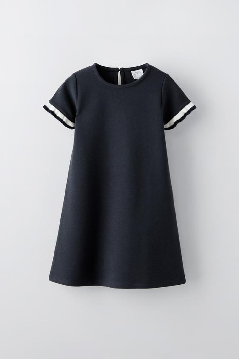 ZARA ПЛАТЬЕ ИЗ ТКАНИ ПИКЕ, МОРСКОЙ СИНИЙ