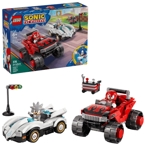 Конструктор LEGO Sonic the Hedgehog 77118 Silver's Car vs. Knuckles' Monster Truck