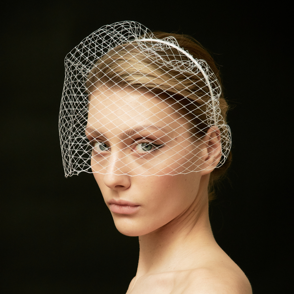 Вуаль белая на "невидимом" ободке