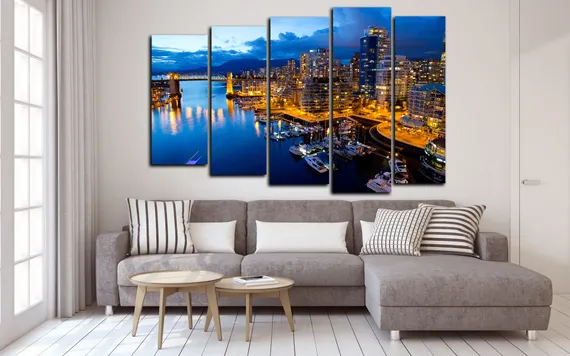 Модульная картина "Завораживающий городок"