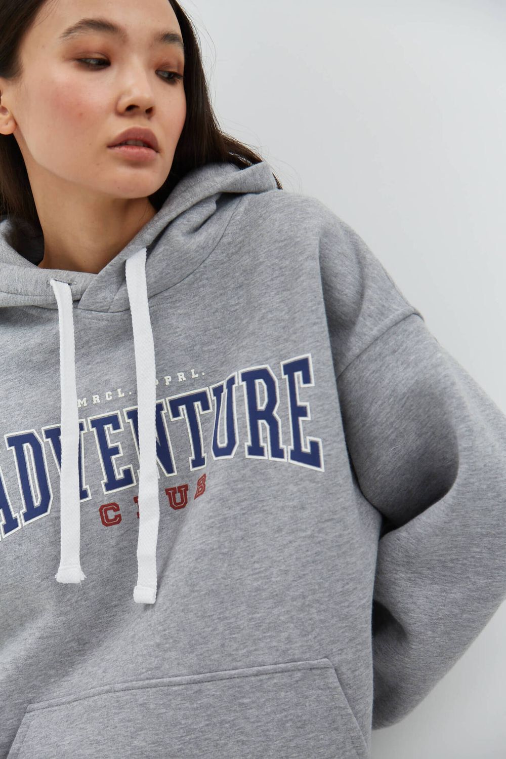 Худи Miracle Apparel Adventure University Серый меланж