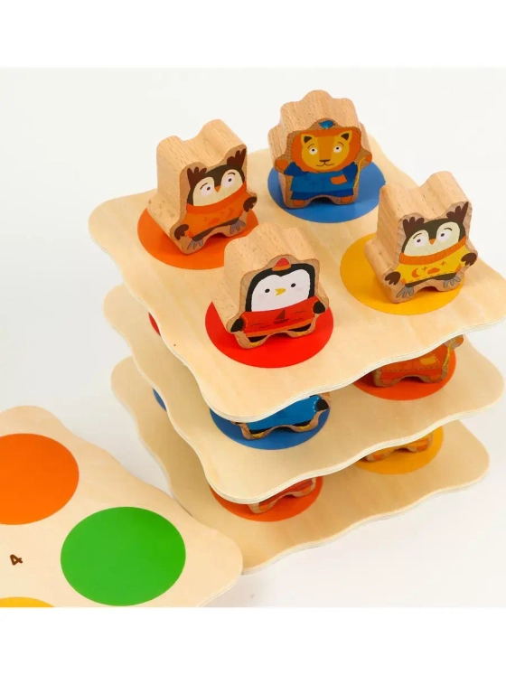 Деревянная игрушка Звериная башня