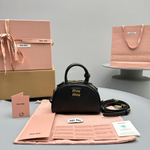 Miu Miu Leather Top Handle Bag 18 cm