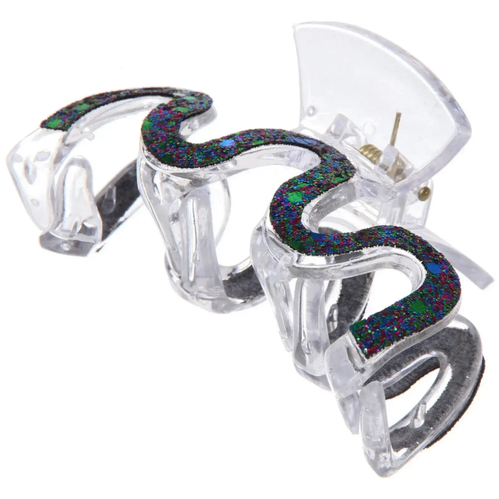 Заколка - краб для волос на блистере «FANTEO», шесть цветов в ассортименте, 9см