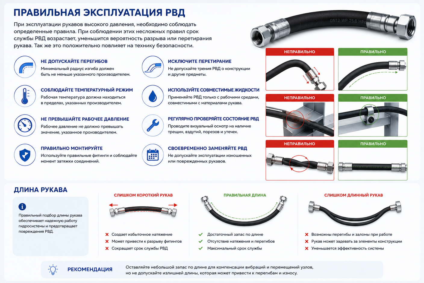 Правильная эксплуатация рвд