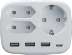 Разветвитель Navigator 95 680 NAD-USB03-1E+2X-WH