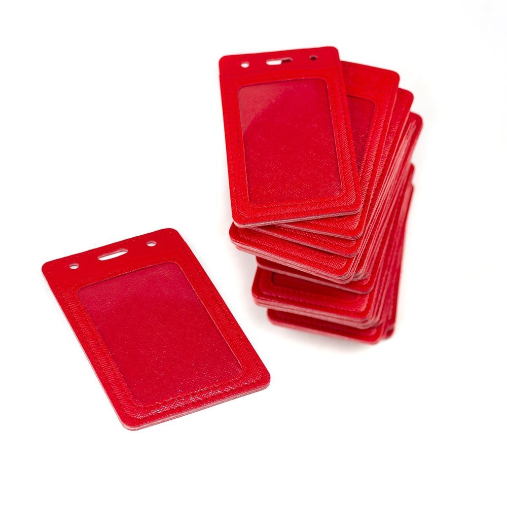 Бейдж вертикальный Alingar, 6,8 см * 11 см, ПВХ, окошко, цвет ассорти