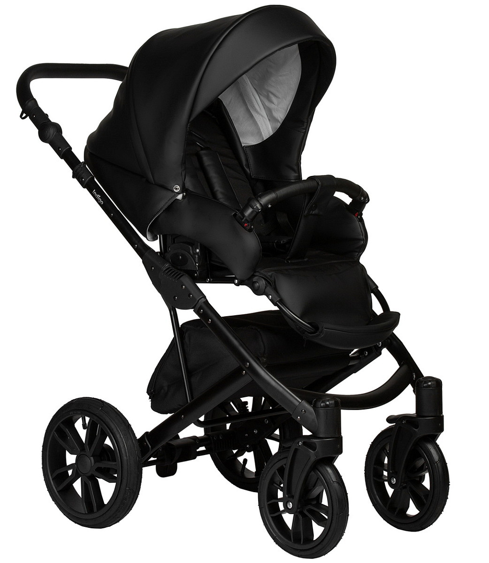 Детская коляска Indigo Mio Eco 2 в 1 01 черная кожа
