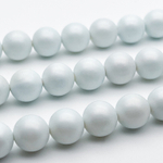 "Майорка" с эффектом сатин, цвет голубой, диаметр 10,1 мм, цена за 10 шт (1/4 нити)