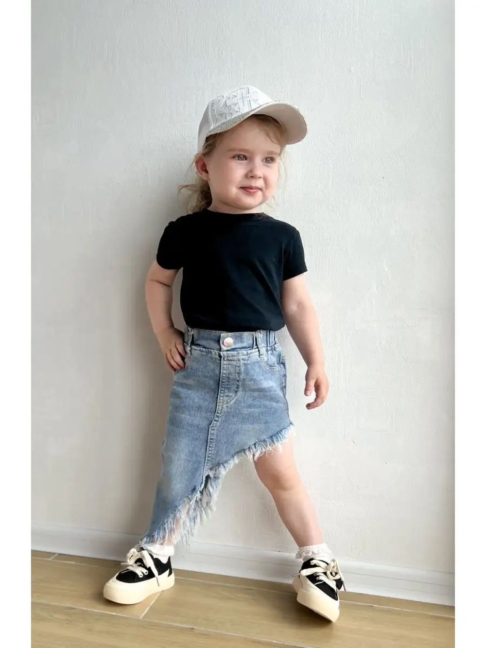 Юбка джинсовая асимметричная