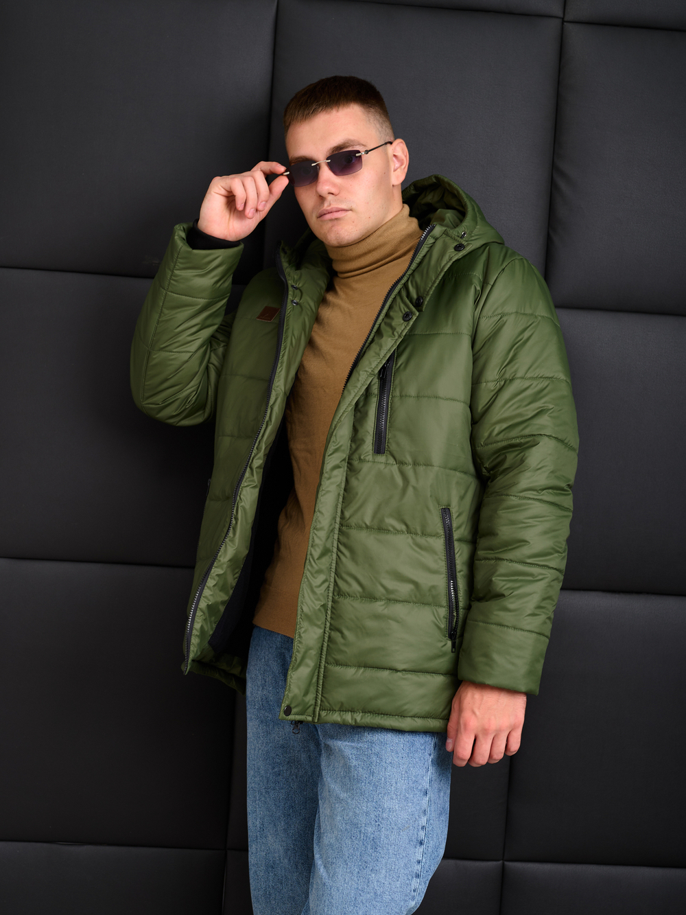 Куртка мужская зимняя на флисе "Игл" хаки