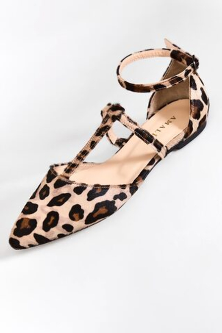 Балетки из натуральной кожи леопардовые GRACE