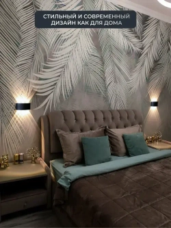 Polax Светильник настенный 6W ЧЕРНЫЙ ТЕПЛЫЙ/ Бра уличный на фасад/ Светодиодный LED ночник