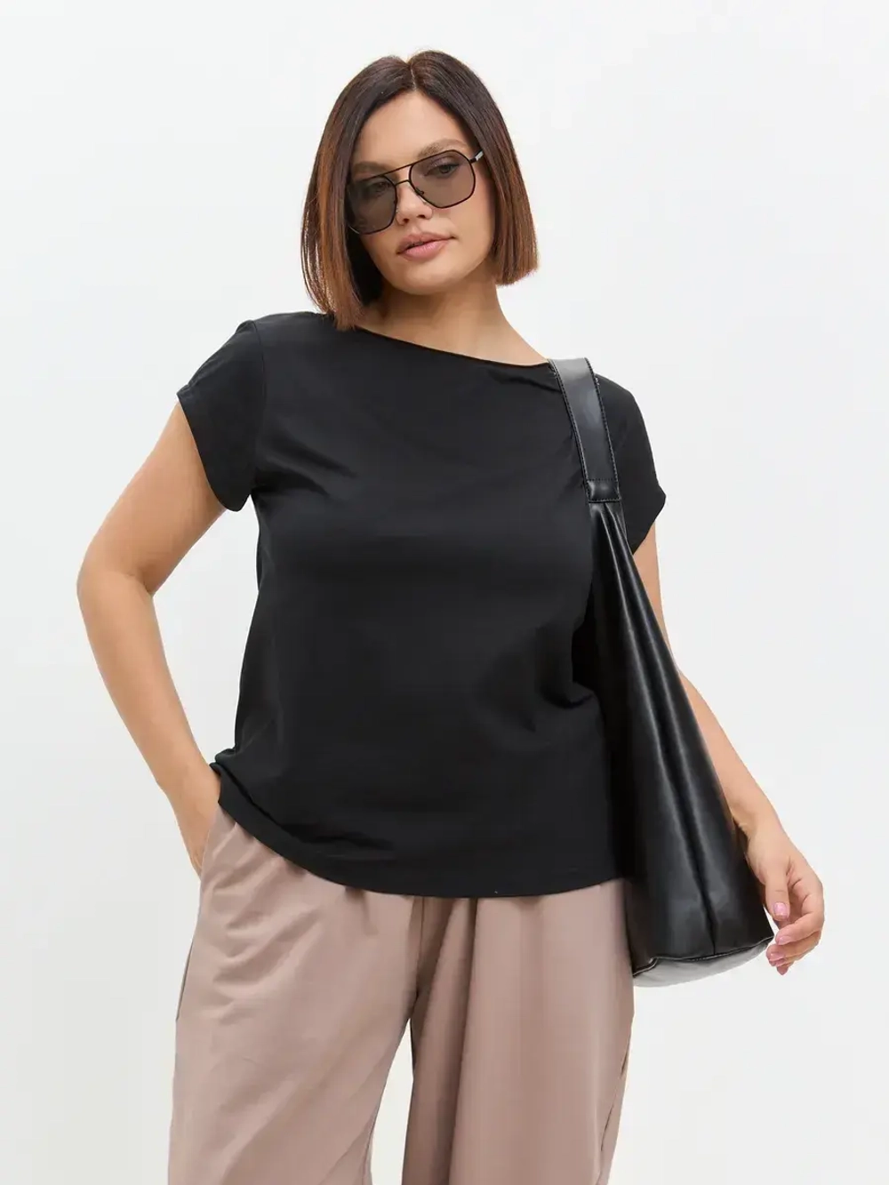 Футболка оверсайз с рукавами крылышками