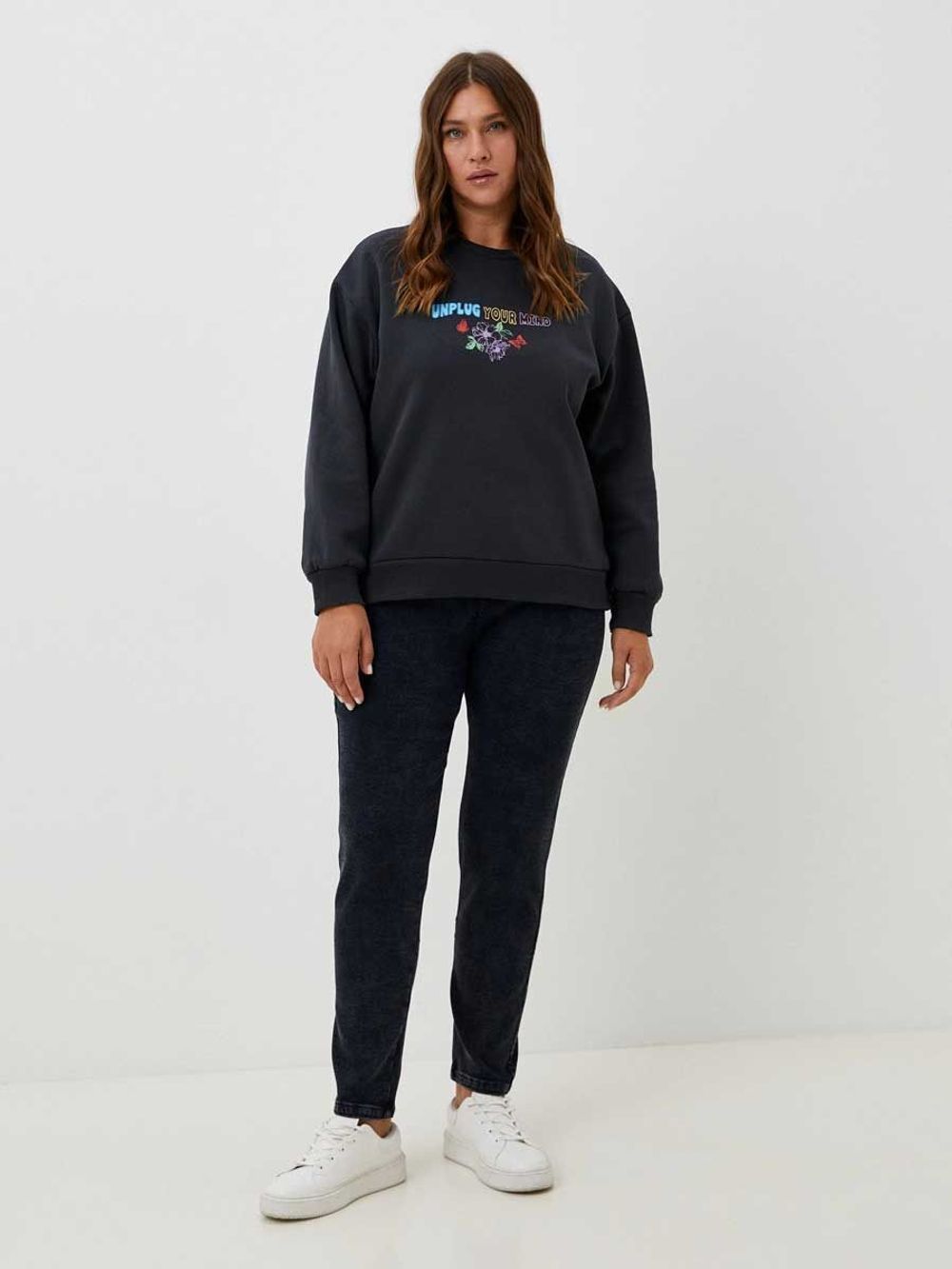 Джеггинсы утепленные больших размеров