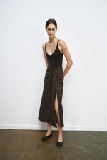 Юбка в клетку с драпировкой из коллекции ZW - ZARA