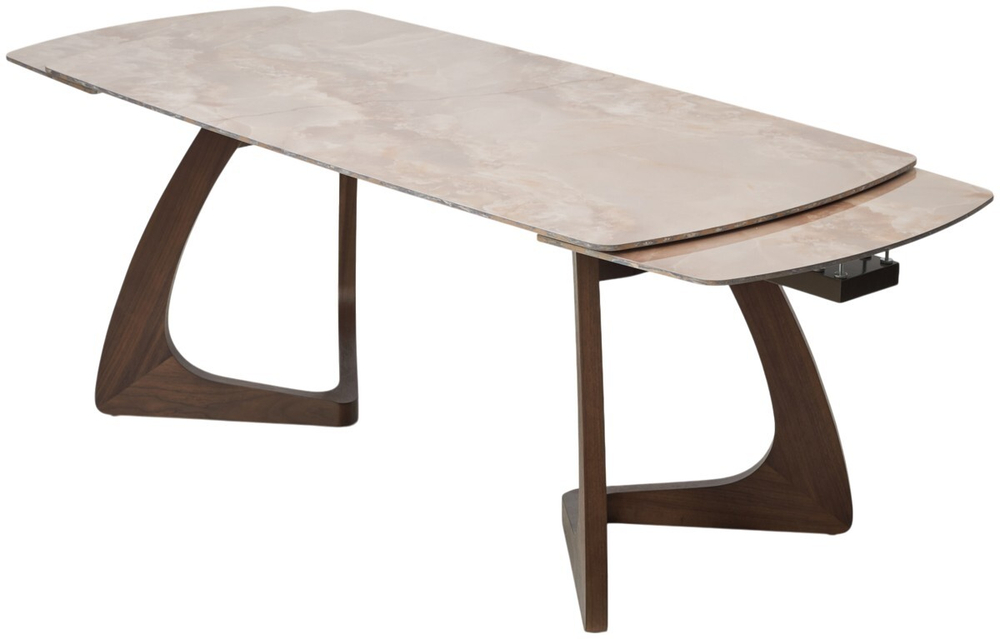 Стол DAKAR 180 GLOSS AMBER JADE SOLID CERAMIC / Орех, ®DISAUR