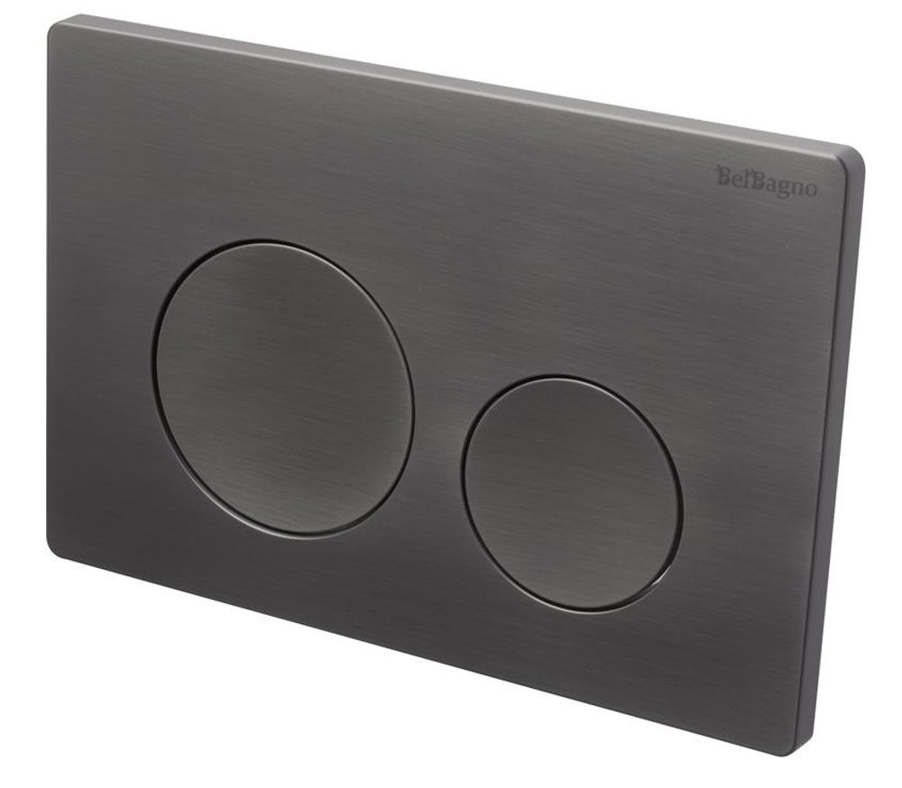 Кнопка смыва BelBagno BB-03C-GM цвет оружейная сталь