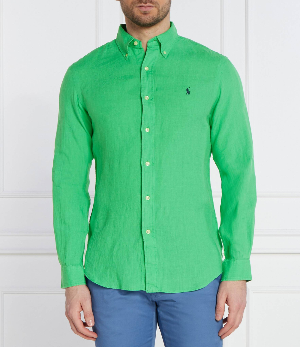 льняная рубашка POLO RALPH LAUREN - зеленый(710794141)