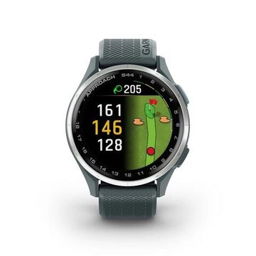 Умные часы Garmin Approach S44 Серебристый алюминиевый безель с силиконовым ремешком Twilight