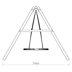 Деревянные качели с двумя качелями гнездо 100 см
