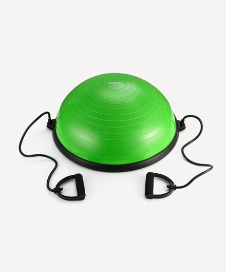 Полусфера "BOSU" GB-501 с эспандерами, с насосом, зеленый