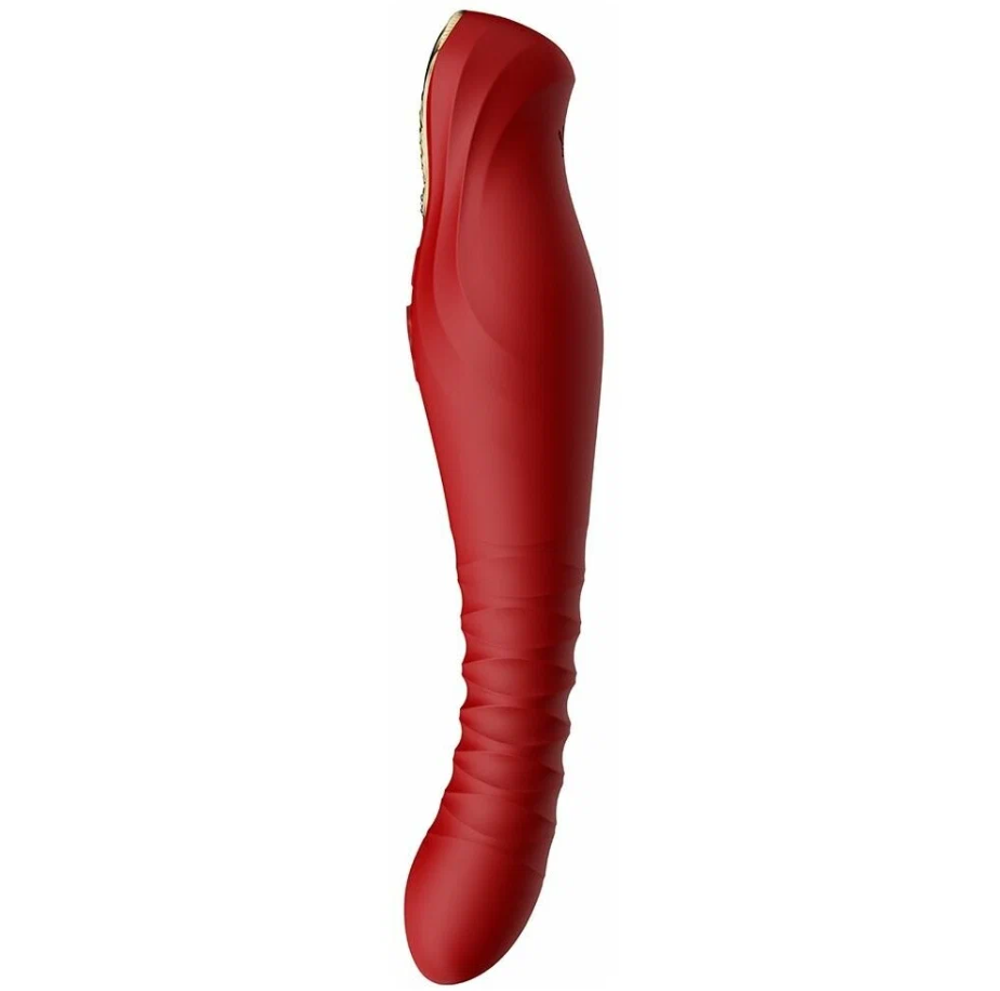 Вибратор-пульсатор "Арес кинг" Zalo - King Vibrating Thruster Wine Red
