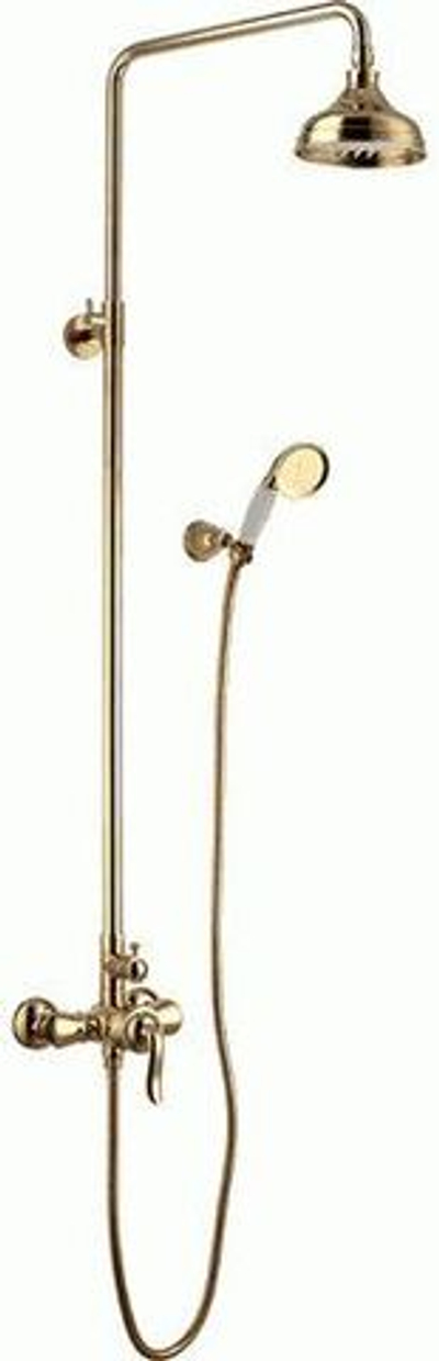 душевая система LEMARK Brava картридж 35 мм "Тропический дождь", золото LM4760G