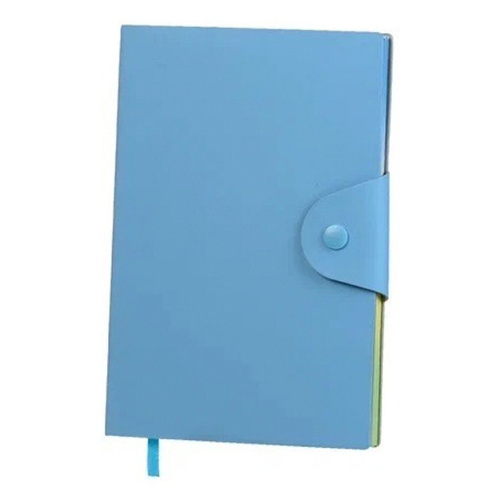 Записная книжка Basir на кнопке, формат А5, переплет из кожзама, 21*14.5 см, 80 листов, 4 цвета ассорти