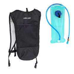 Рюкзак спортивный ESLNF отсек для воды, с карманом-сеткой, гидратор 2л, черный