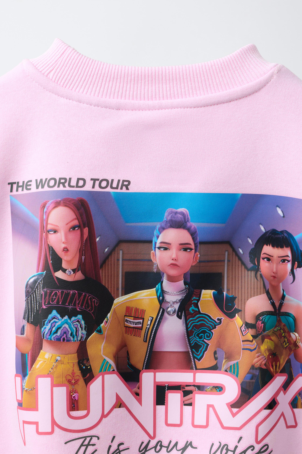 ZARA ТОЛСТОВКА KPOP DEMON HUNTERS™ NETFLIX ©, РОЗОВЫЙ
