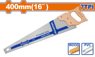 Ножовка по дереву 400 мм 7TPI (6/24) WADFOW WHW2116