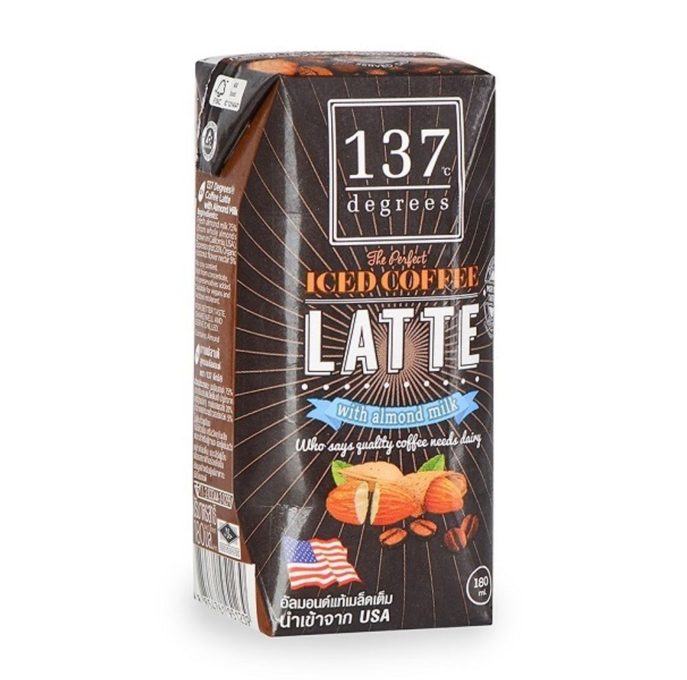 Кофе Латте на миндальном молоке 137 Degrees Iced Coffee Latte With Almond Milk 180 мл