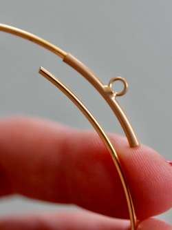 Открытое кольцо металлическое с коннектором 10 см