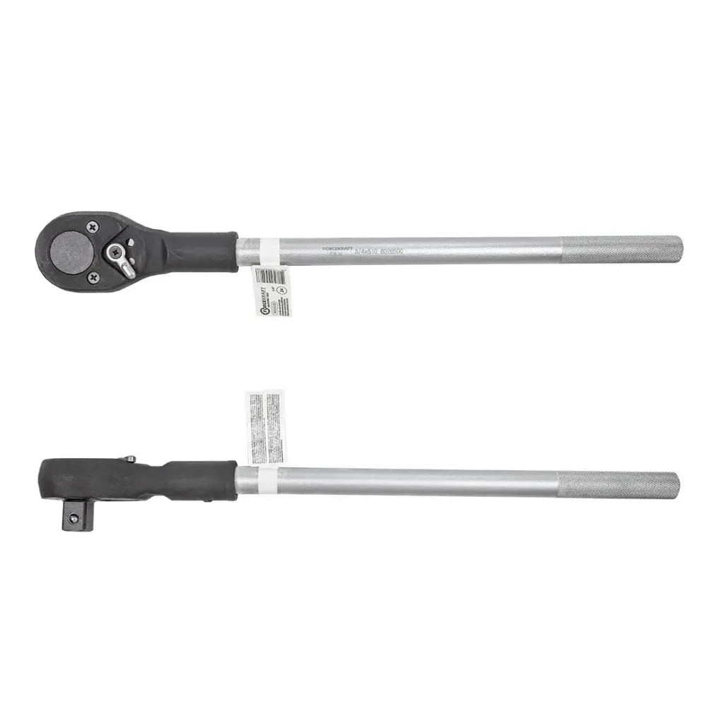 Трещотка реверсивная с накаткой 3/4''(24зуб., L-510мм) FORCEKRAFT FK-8026500