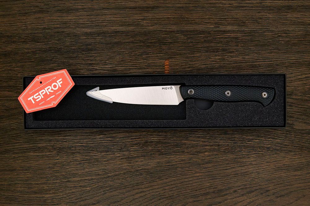 Нож кухонный MOYO Аппарель универсальный 145мм, сталь AUS-10Co, рукоять микарта