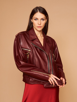 Косуха in vino veritas бордо кожа