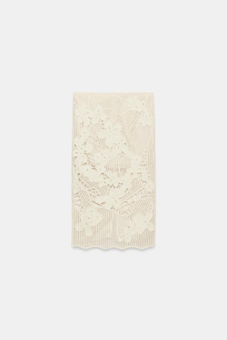 ZARA ЮБКА МИДИ КРОШЕ — ZW COLLECTION, ЭКРЮ