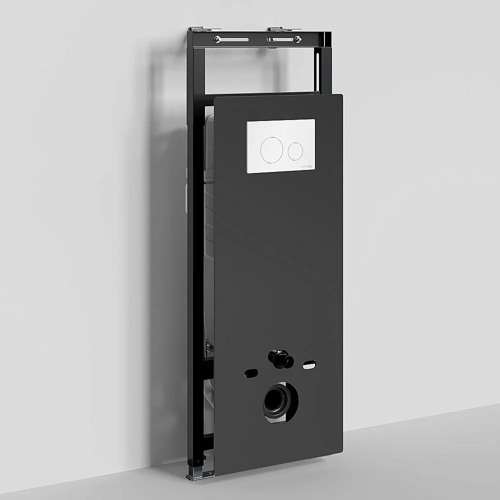 Инсталляция для унитаза WasserKraft Salm 27TLT.010.ME.BL.WH02 белая панель/кнопка белая глянцевая