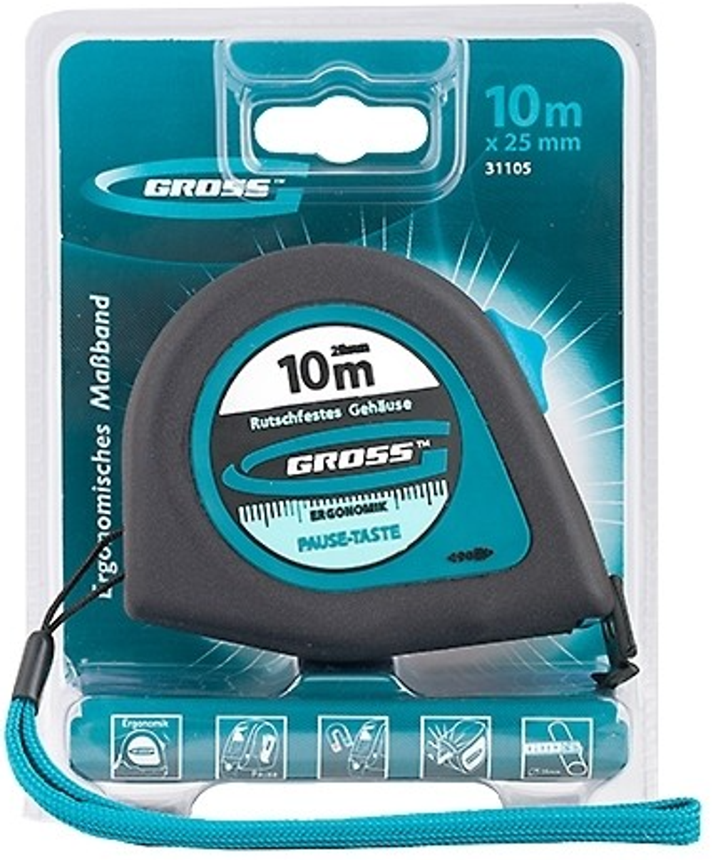 Рулетка Ergonomisch GROSS 10мх25мм (6шт)