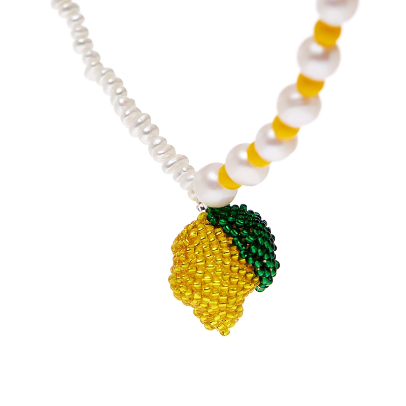 Колье Лимон жемчуг