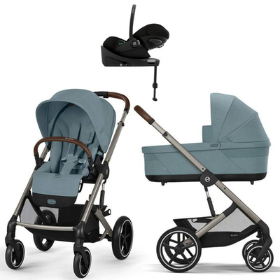 Коляска Cybex Balios S Lux TPE complete Cloud G Magic Black Base G 4 в 1 Stormy Blue с дождевиками