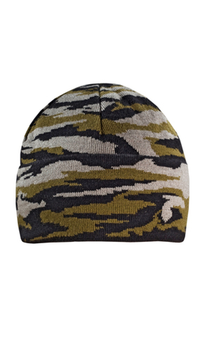 Шапка 2х нитка зел.КМФ с отворотом на флисе