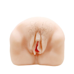 Телесный мастурбатор-вагина с оволосением и вибрацией