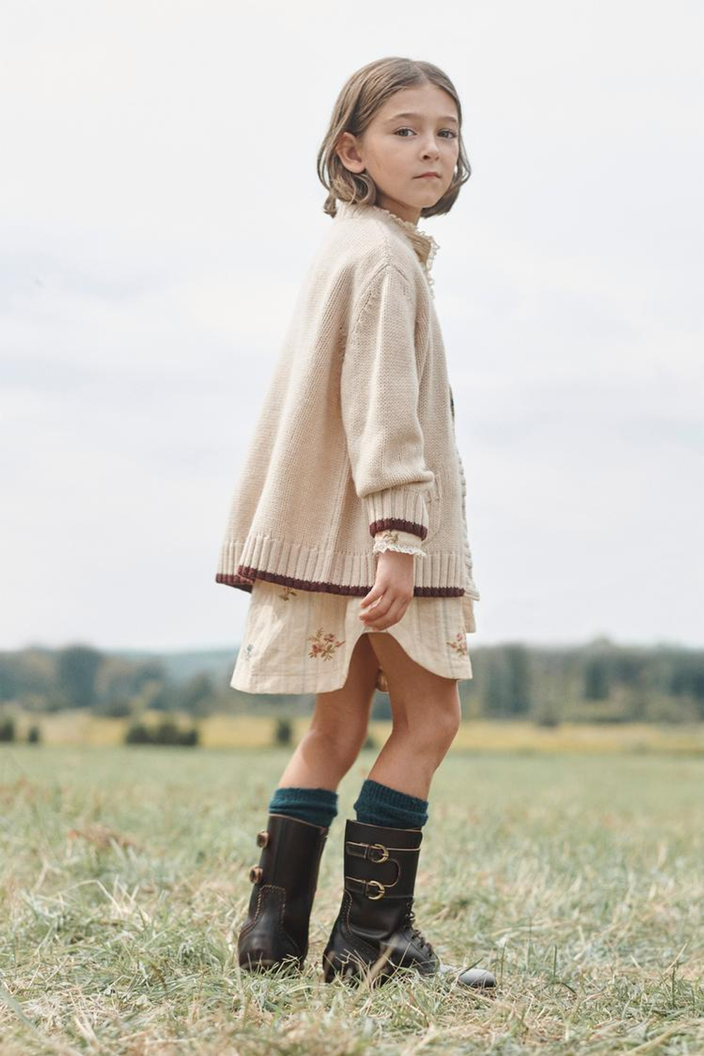 ZARA КАРДИГАН С V - ОБРАЗНЫМ ВЫРЕЗОМ, БЕЖЕВЫЙ